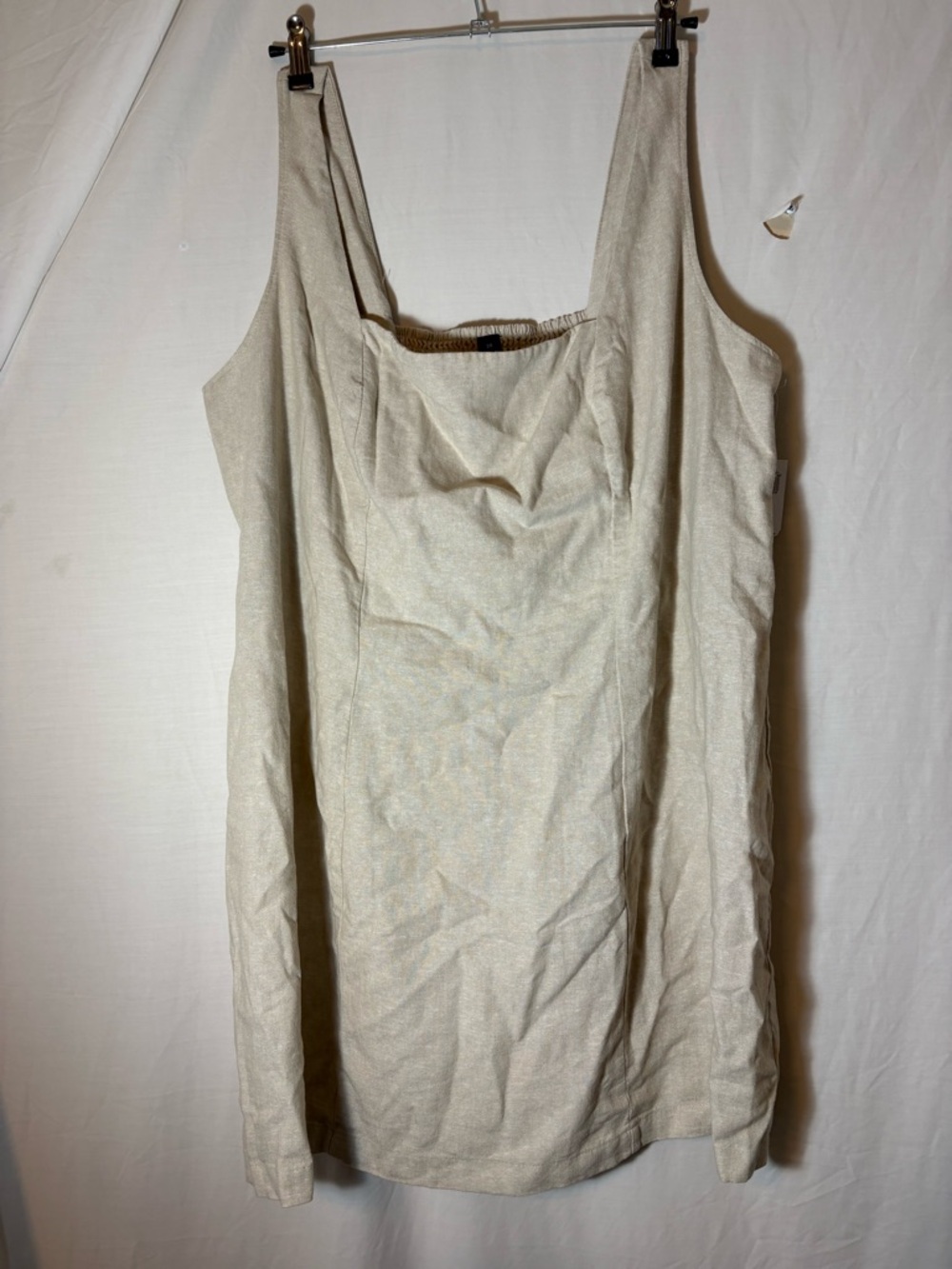 Old Navy Cream Square Neck Sleeveless Dress
